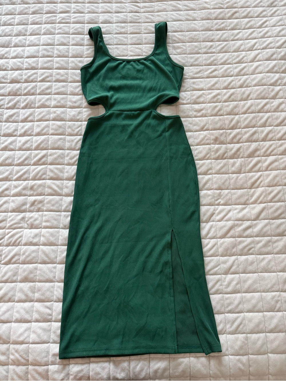 Chic Forest Green Cut Out Maxi Dress